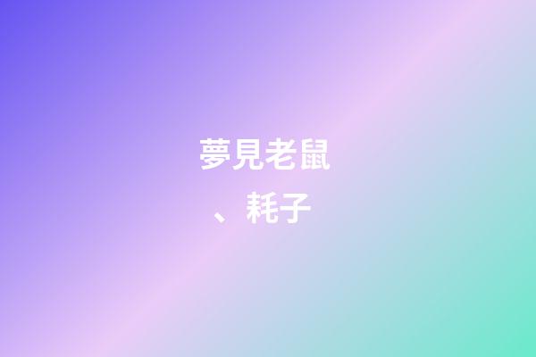 夢見老鼠、耗子